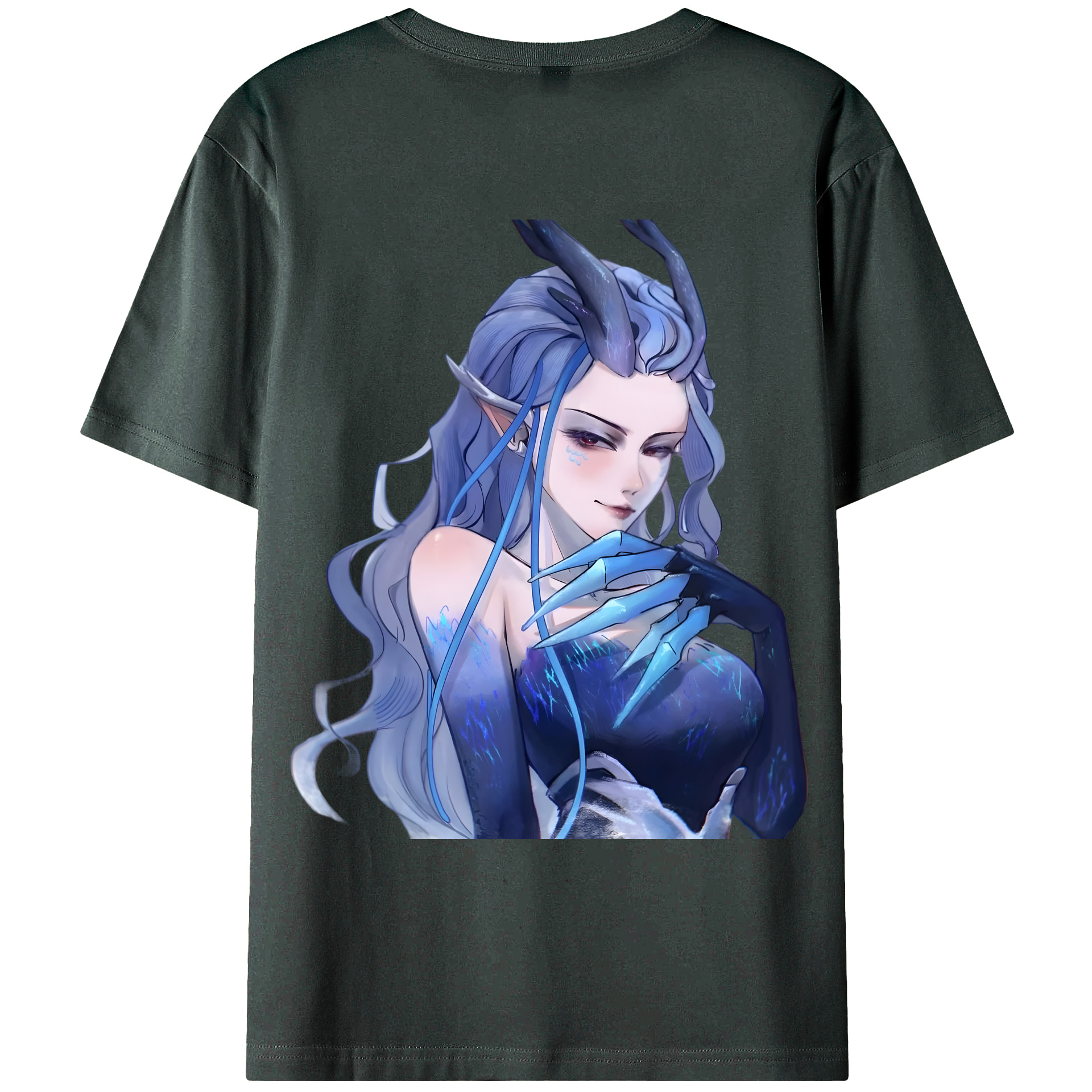 （画像用） Ne Zha 2 ナタ 魔童の大暴れ 綿100％ メンズ半袖Tシャツ（バックプリント） 通気性